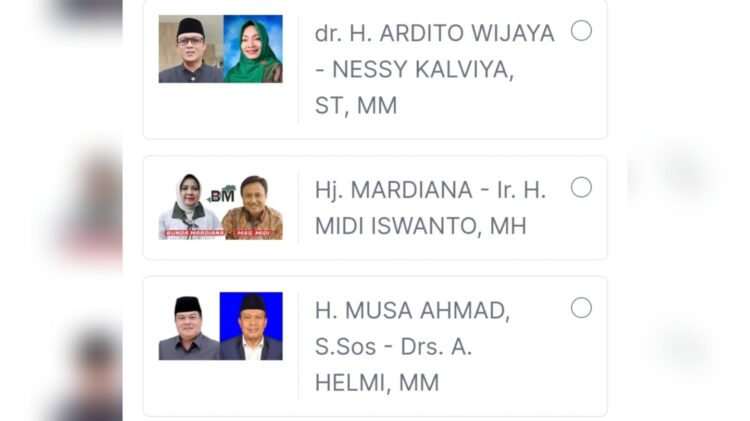 Mardiana-Midi Memimpin Survei Pilkada Lampung Tengah 2024