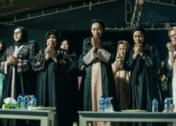 Minta Doa dan Dukungan, Jihan Nurlela Bersholawat Bersama Ribuan Warga Tegineneng