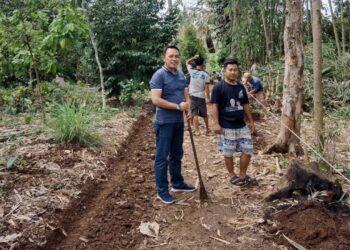 Bangun Akses Antar Desa, Polisi di Tanggamus Hibahkan Lahan Pribadi
