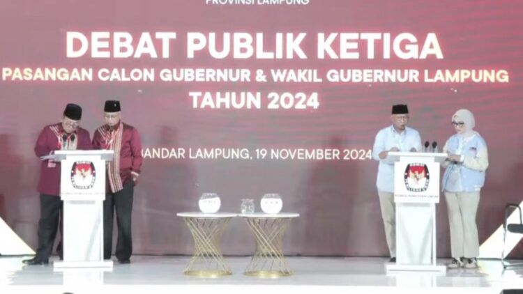 Debat Pilgub Lampung: Arinal-Sutono Janji Pendidikan Gratis, Mirza-Jihan Soroti Biaya Sekolah Mahal