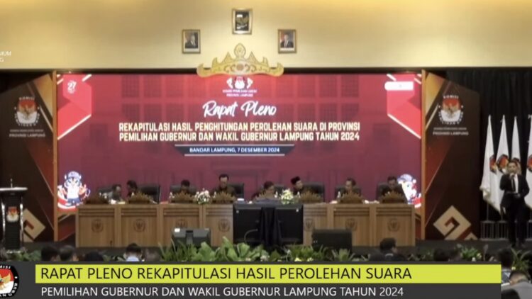 Rekapitulasi KPU Lampung: Mirza-Jihan Raih 3,3 Juta Suara, Arinal-Sutono Tertinggal Jauh