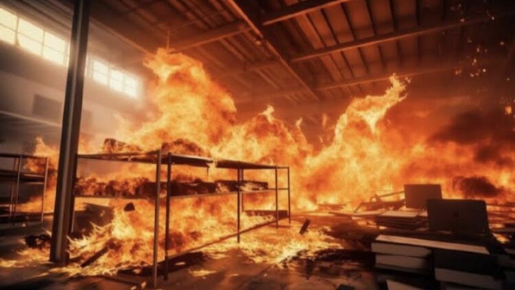 Sakit Hati Dipecat, Mantan Satpam Bakar Gedung KPP Kotabumi