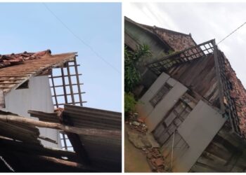 Badai Melanda Tulang Bawang: 15 Rumah Rusak, 4 Rata dengan Tanah