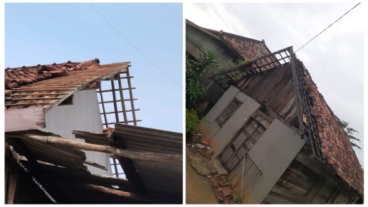 Badai Melanda Tulang Bawang: 15 Rumah Rusak, 4 Rata dengan Tanah