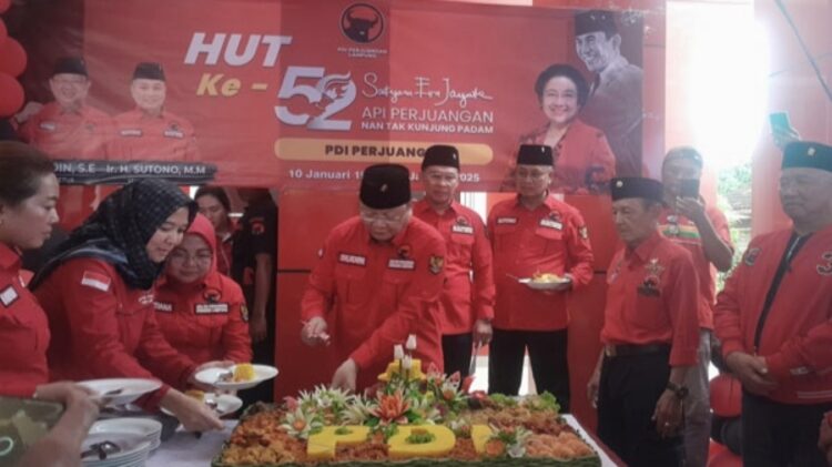 HUT ke-52, PDIP Lampung Serukan Persatuan dan Stop Fitnah