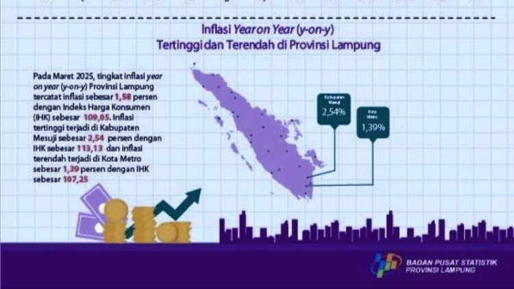 Inflasi Lampung Maret 2025: Harga Rumah Turun, Makanan Melambung