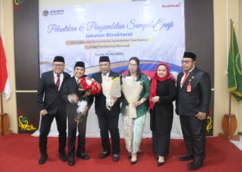 Nusron Wahid Lantik Ferdinan Adinoto Kepala Kantor Pertanahan Kota Palangka Raya