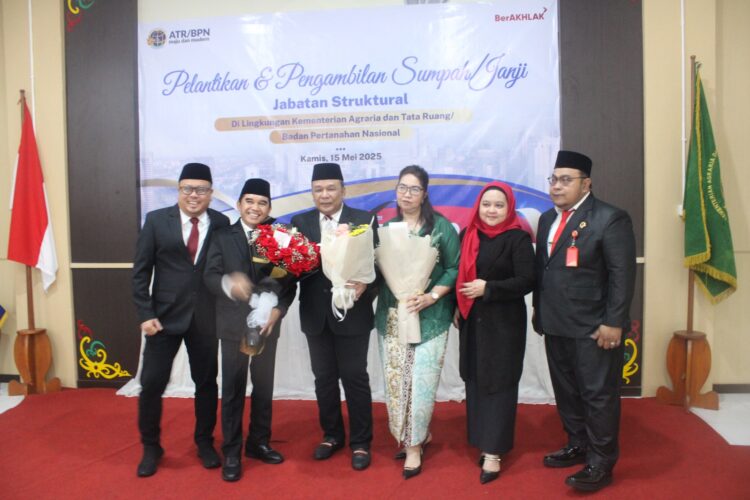 Nusron Wahid Lantik Ferdinan Adinoto Kepala Kantor Pertanahan Kota Palangka Raya