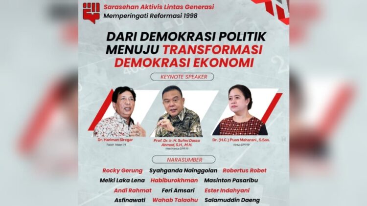 Sarasehan Aktivis 98: Prof Dasco hingga Puan Maharani Siap Urun Pendapat