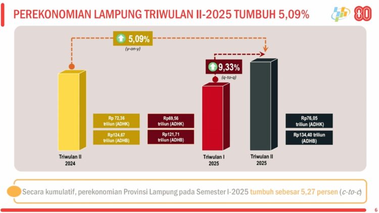 Lampung Jadi Juara 3 Pertumbuhan Ekonomi, Dijuluki The King of Sumatera oleh BI 