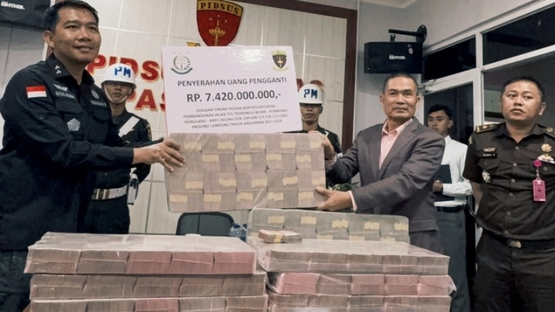 Uang Korupsi Tol Lampung Rp11,14 Miliar Kembali ke Negara