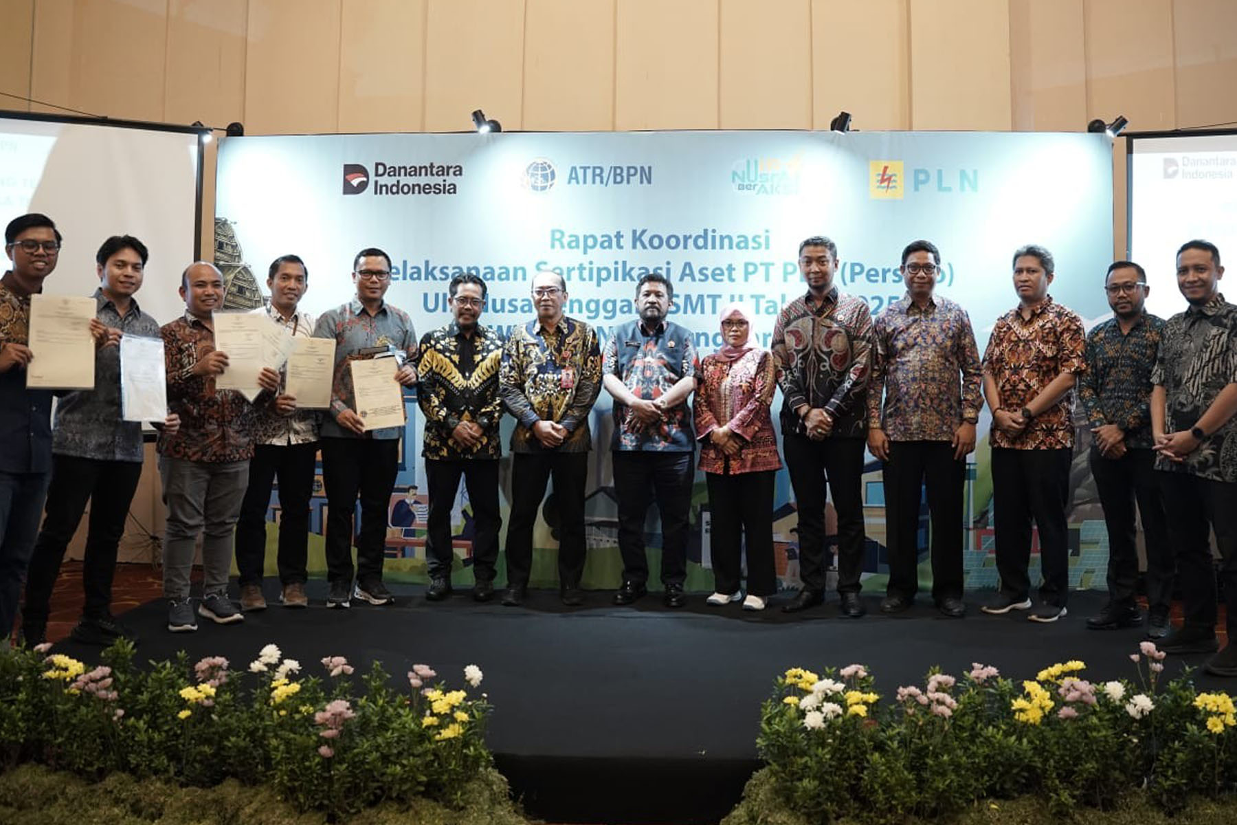 Rapat Koordinasi Pelaksanaan Sertifikasi Aset Semester II Tahun 2025 yang diselenggarakan oleh Kantor Wilayah (Kanwil) Badan Pertanahan Nasional (BPN) Provinsi NTB bersama PT PLN (Persero) UIP Nusa Tenggara di Lombok Barat, pada 30 - 31 Oktober 2025.