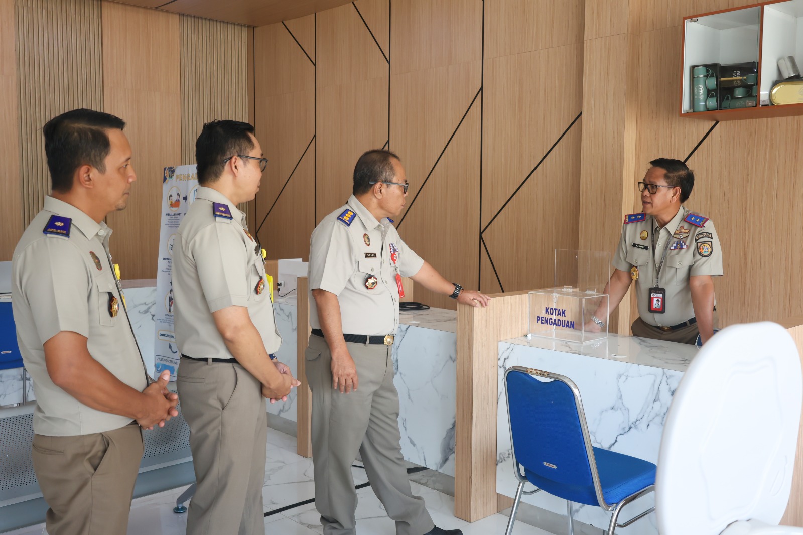 epala Kantor Wilayah BPN Provinsi Sumatera Selatan, Ir. Rahmat, A.Ptnh., M.M., saat melakukan kunjungan kerja ke Kantor Pertanahan Kabupaten Banyuasin pada Senin 13 April 2026.