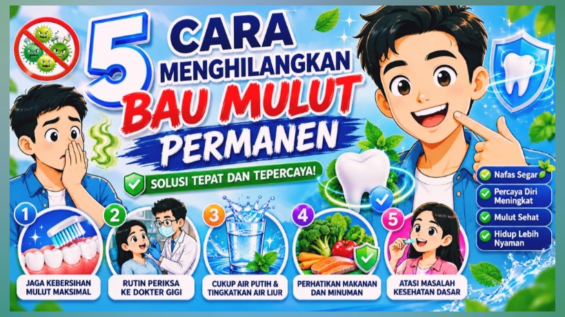 5 Cara Menghilangkan Bau Mulut Permanen