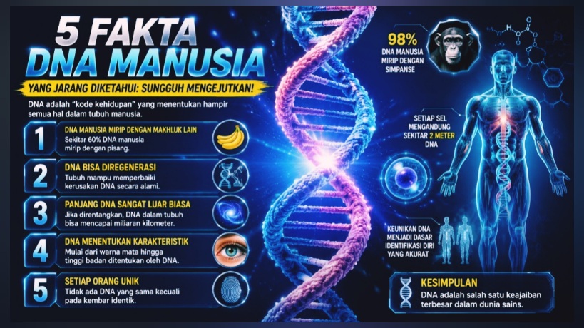 5 Fakta DNA Manusia yang Jarang Diketahui