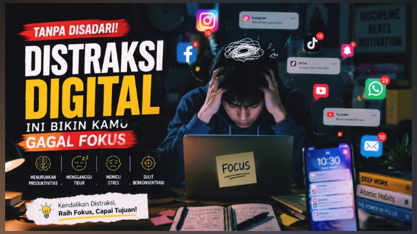 Distraksi Digital Bisa Bikin Gagal Fokus