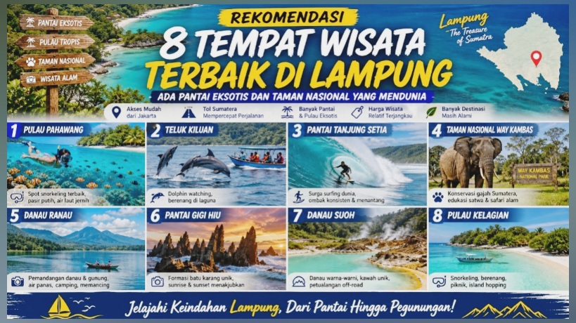 Rekomendasi 8 Tempat Wisata Terbaik di Lampung