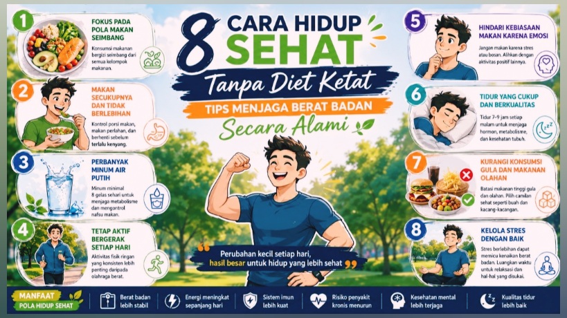 8 Cara Hidup Sehat Tanpa Diet Ketat