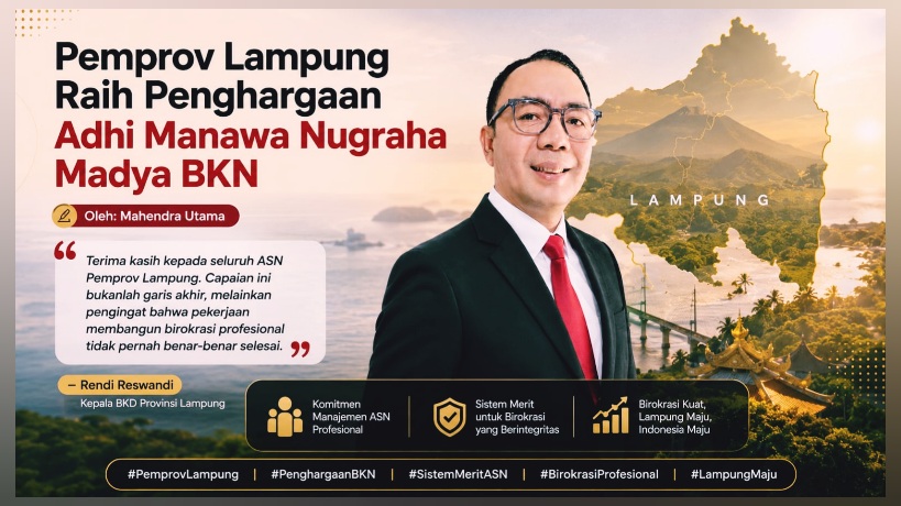 Lampung Raih Penghargaan Adhi Manawa Nugraha Madya