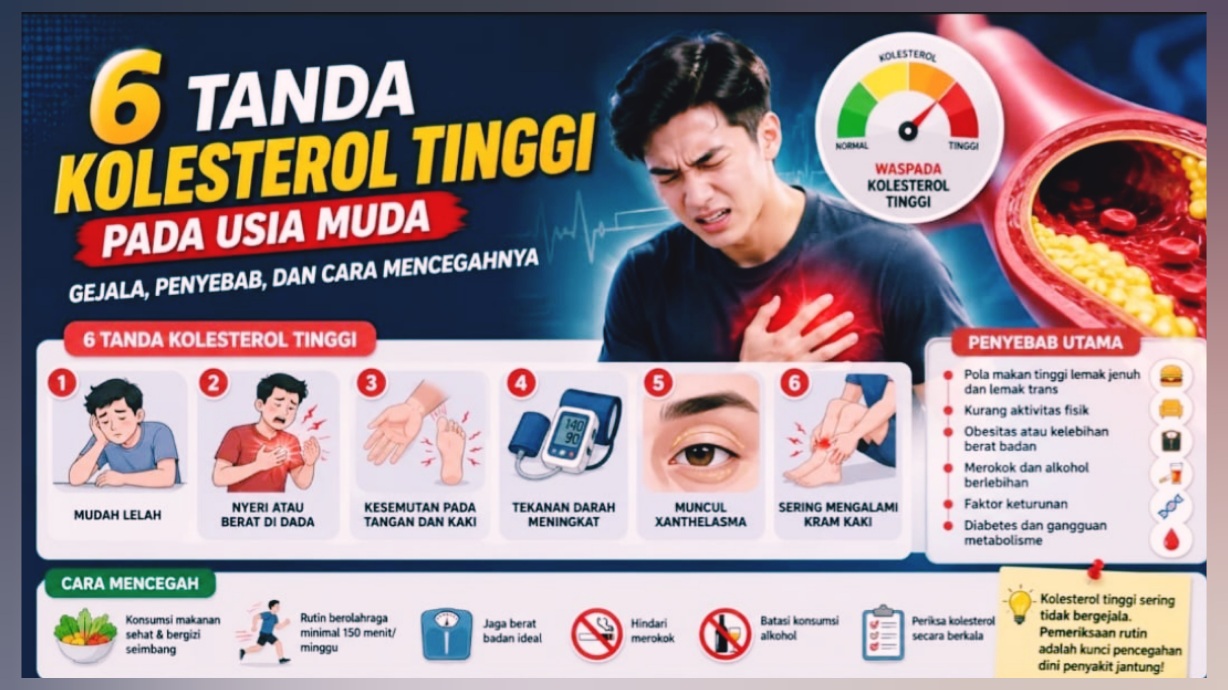 6 Tanda Kolesterol Tinggi pada Usia Muda