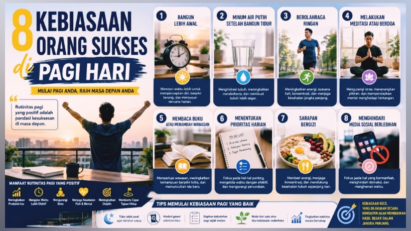 8 Kebiasaan Orang Sukses di Pagi Hari