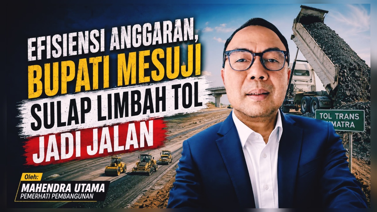 Bupati Mesuji Sulap Limbah Tol Jadi Jalan