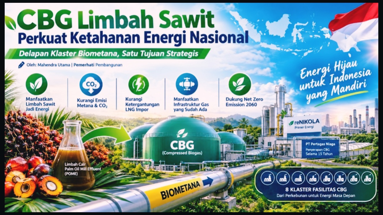 CBG Limbah Sawit Perkuat Ketahanan Energi Nasional