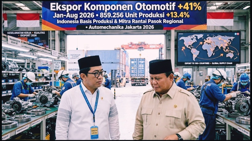 Ekspor Komponen Otomotif Melonjak 41 Persen